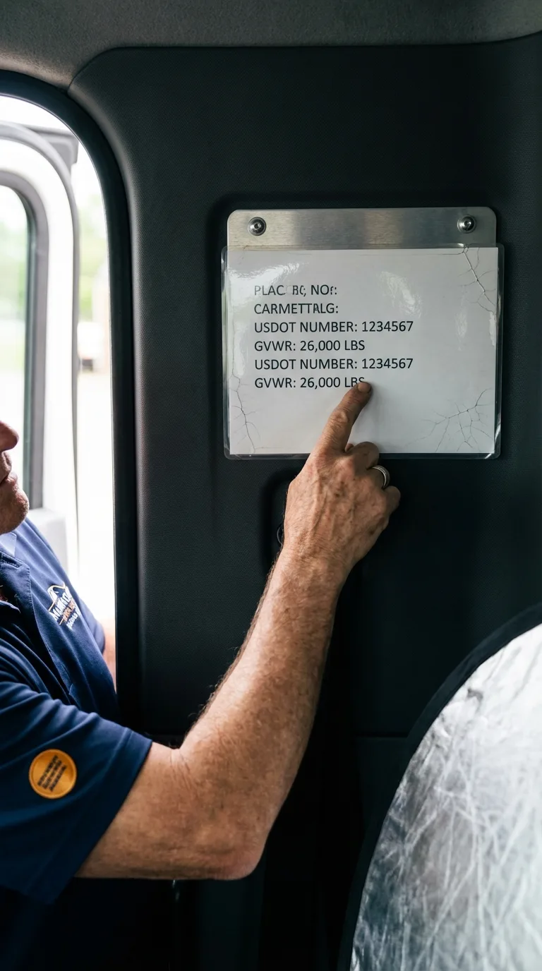 USDOT licensing placard verification in Homestead
